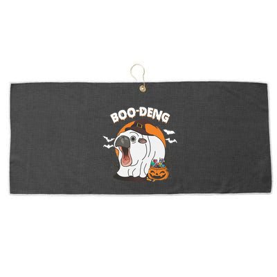 Boo Deng Funny Moo Deng Hallowee Large Microfiber Waffle Golf Towel