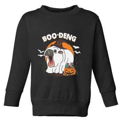 Boo Deng Funny Moo Deng Hallowee Toddler Sweatshirt