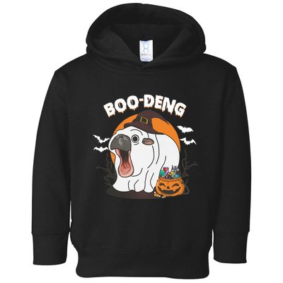 Boo Deng Funny Moo Deng Hallowee Toddler Hoodie