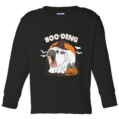 Boo Deng Funny Moo Deng Hallowee Toddler Long Sleeve Shirt