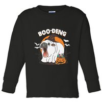 Boo Deng Funny Moo Deng Hallowee Toddler Long Sleeve Shirt