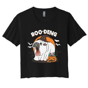 Boo Deng Funny Moo Deng Hallowee Women's Crop Top Tee