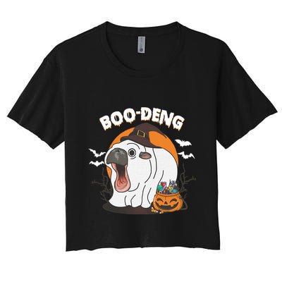 Boo Deng Funny Moo Deng Hallowee Crop Top