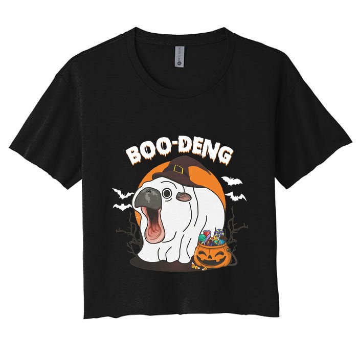 Boo Deng Funny Moo Deng Hallowee Crop Top