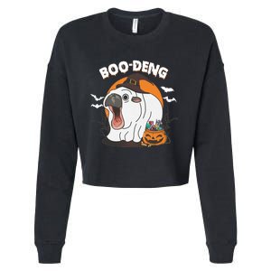 Boo Deng Funny Moo Deng Hallowee Cropped Pullover Crew