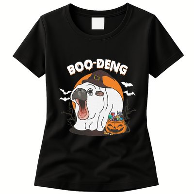 Boo Deng Funny Moo Deng Hallowee Womens T-Shirt