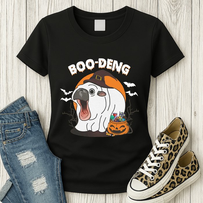 Boo Deng Funny Moo Deng Hallowee Womens T-Shirt