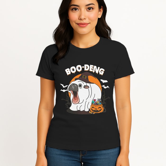 Boo Deng Funny Moo Deng Hallowee Womens T-Shirt
