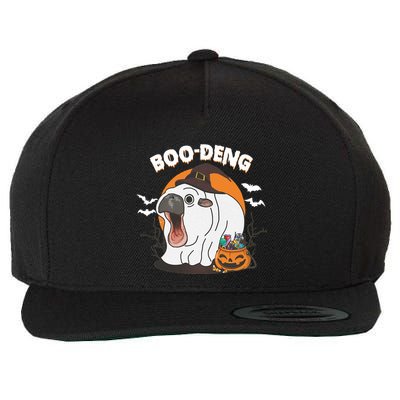 Boo Deng Funny Moo Deng Hallowee Wool Snapback Cap
