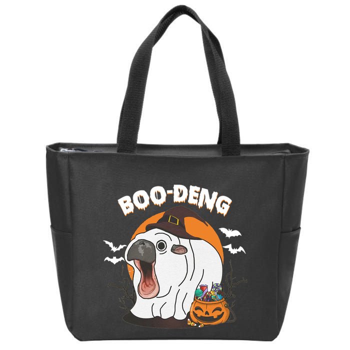 Boo Deng Funny Moo Deng Hallowee Zip Tote Bag