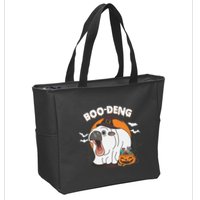 Boo Deng Funny Moo Deng Hallowee Zip Tote Bag