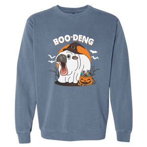 Boo Deng Funny Moo Deng Hallowee Garment-Dyed Sweatshirt