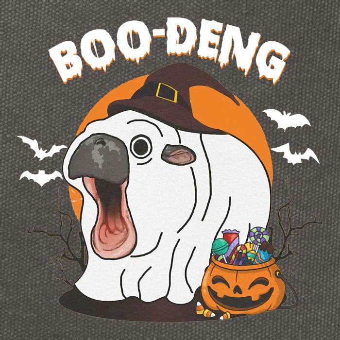 Boo Deng Funny Moo Deng Hallowee Cotton Canvas Backpack