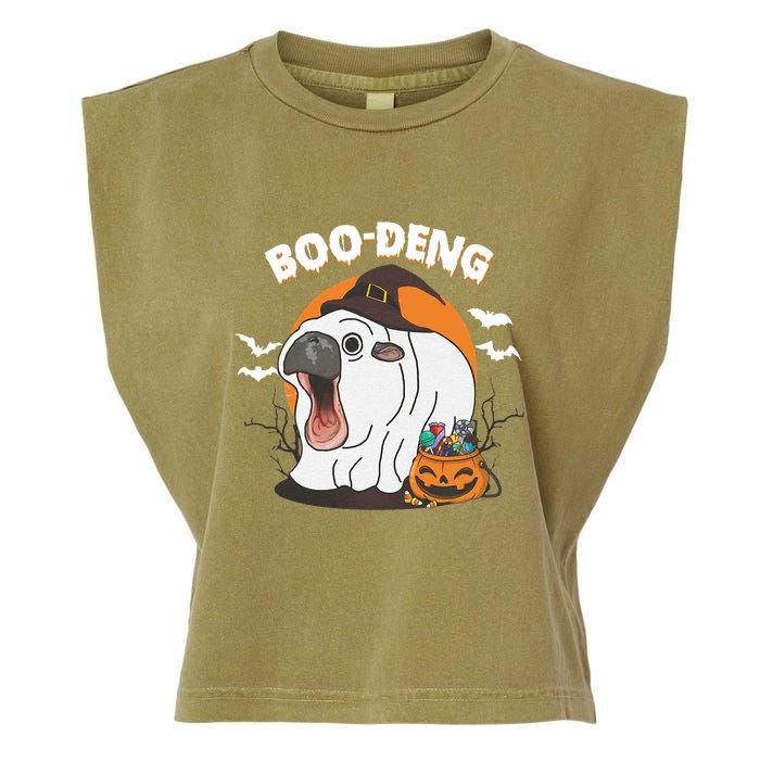 Boo Deng Funny Moo Deng Hallowee Garment-Dyed Women's Muscle Tee