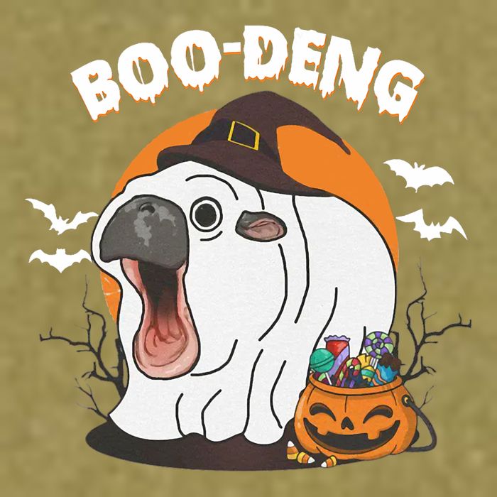 Boo Deng Funny Moo Deng Hallowee Garment-Dyed Women's Muscle Tee