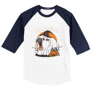 Boo Deng Funny Moo Deng Hallowee Baseball Sleeve Shirt