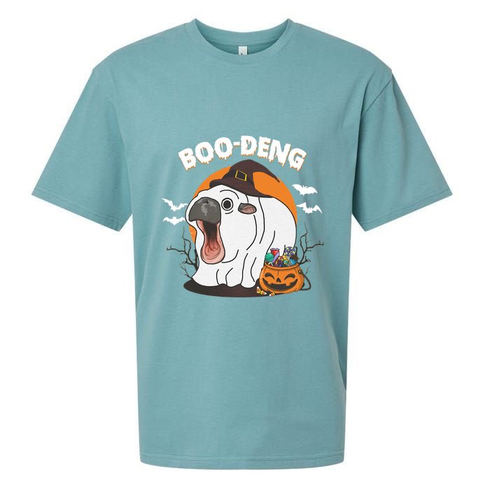 Boo Deng Funny Moo Deng Hallowee Sueded Cloud Jersey T-Shirt