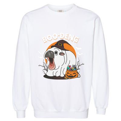 Boo Deng Funny Moo Deng Hallowee Garment-Dyed Sweatshirt