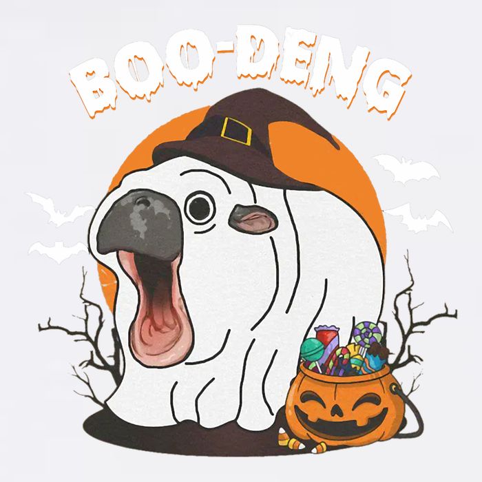 Boo Deng Funny Moo Deng Hallowee Garment-Dyed Sweatshirt