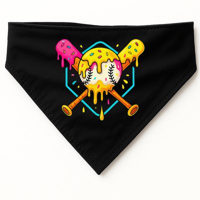 Baseball Drip For Home Plate Ice Cream Drip Sport USA-Made Doggie Bandana