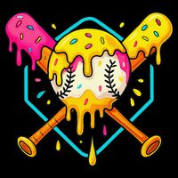 Baseball Drip For Home Plate Ice Cream Drip Sport 16 in Basic Backpack