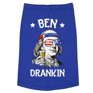 Ben Drankin Funny Fourth Of July Gift Doggie Tank