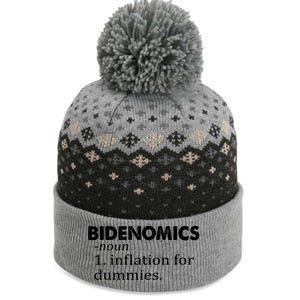 Bidenomics Definition Funny AntiBiden The Baniff Cuffed Pom Beanie