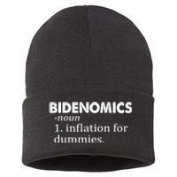 Bidenomics Definition Funny AntiBiden Sustainable Knit Beanie