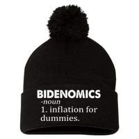 Bidenomics Definition Funny AntiBiden Pom Pom 12in Knit Beanie