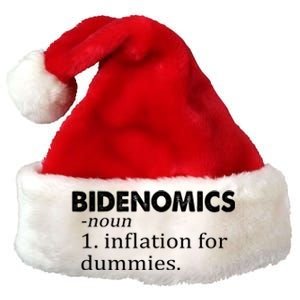 Bidenomics Definition Funny AntiBiden Premium Christmas Santa Hat