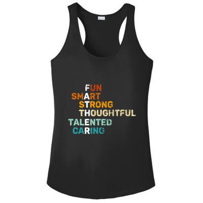 Best Dad From Daughter Funny Fathers Day Birthday From Son Ladies PosiCharge Competitor Racerback Tank