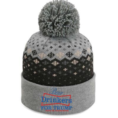 Beer Drinkers For Trump King Of Presidents The Baniff Cuffed Pom Beanie