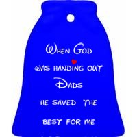 Best Dad Father Figure Worlds Greatest Father God Gift Ceramic Bell Ornament