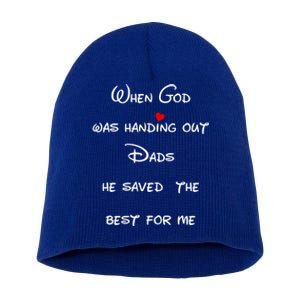 Best Dad Father Figure Worlds Greatest Father God Gift Short Acrylic Beanie