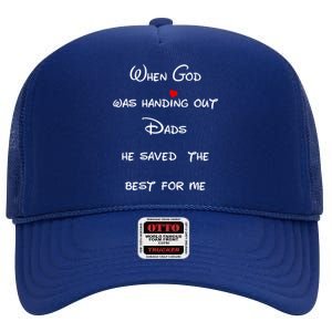 Best Dad Father Figure Worlds Greatest Father God Gift High Crown Mesh Back Trucker Hat