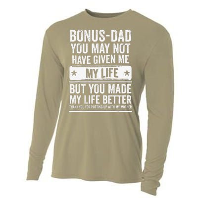 Bonus Dad Fathers Day Make My Life Better Thanks Cooling Performance Long Sleeve Crew