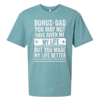 Bonus Dad Fathers Day Make My Life Better Thanks Sueded Cloud Jersey T-Shirt