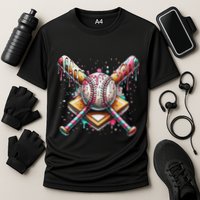 Baseball Drip For Ice Cream With Sprinkles Drip Cooling Performance Crew T-Shirt