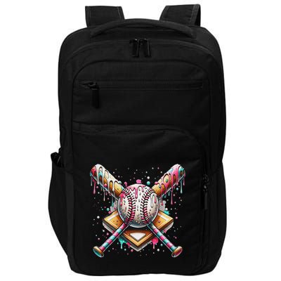 Baseball Drip For Ice Cream With Sprinkles Drip Impact Tech Backpack