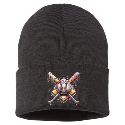 Baseball Drip For Ice Cream With Sprinkles Drip Sustainable Knit Beanie