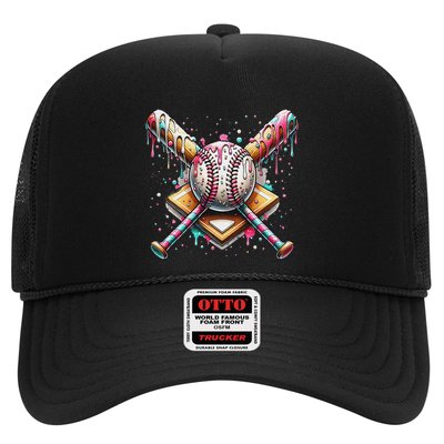 Baseball Drip For Ice Cream With Sprinkles Drip Trucker Hat