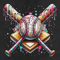 Baseball Drip For Ice Cream With Sprinkles Drip Hat
