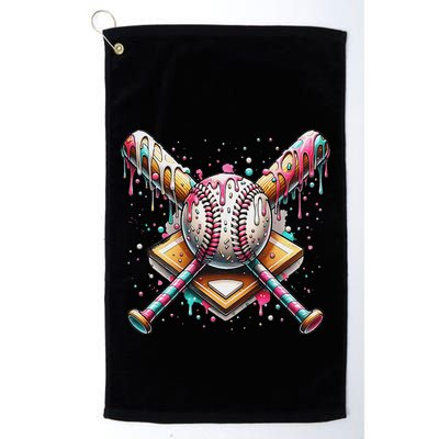 Baseball Drip For Ice Cream With Sprinkles Drip Golf Towel