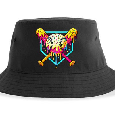 Baseball Drip For Home Plate Ice Cream Drip Sport Sustainable Bucket Hat
