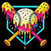 Baseball Drip For Home Plate Ice Cream Drip Sport 16 in Basic Backpack