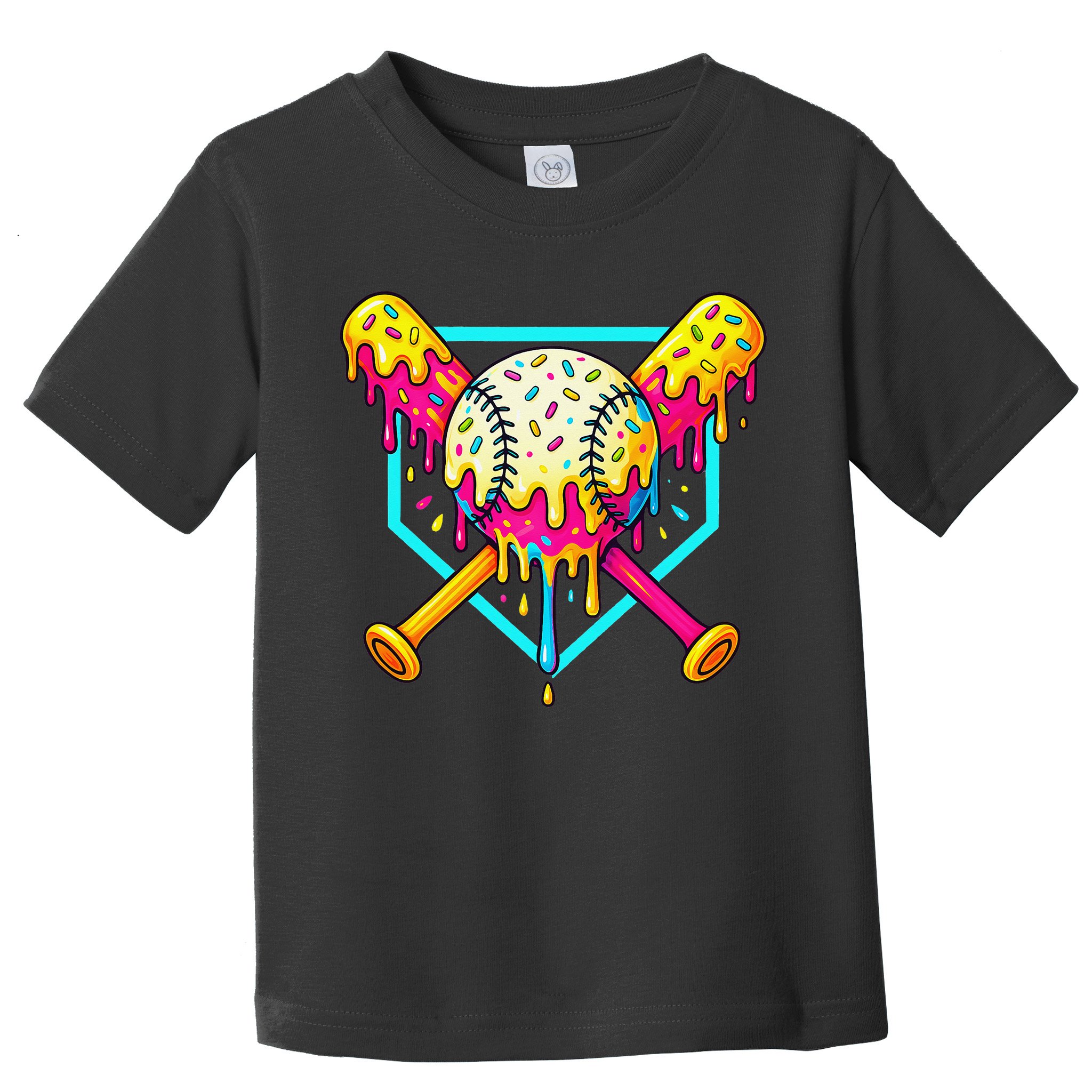 Baseball Drip For Home Plate Ice Cream Drip Sport Toddler T-Shirt