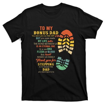 Bonus Dad FatherS Day Gift From Stepdad For Daughter Son T-Shirt