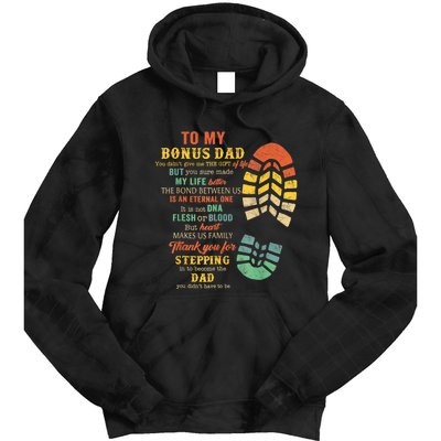 Bonus Dad FatherS Day Gift From Stepdad For Daughter Son Tie Dye Hoodie