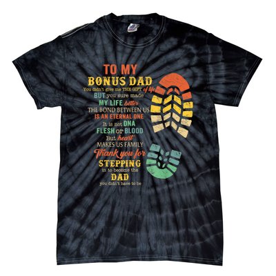 Bonus Dad FatherS Day Gift From Stepdad For Daughter Son Tie-Dye T-Shirt