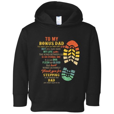 Bonus Dad FatherS Day Gift From Stepdad For Daughter Son Toddler Hoodie